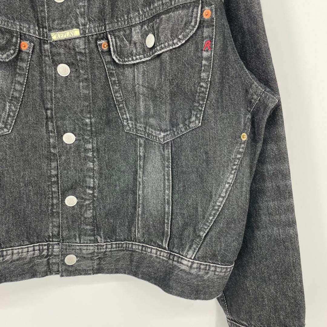 リプレイ　デニムジャケット　L　ブラック