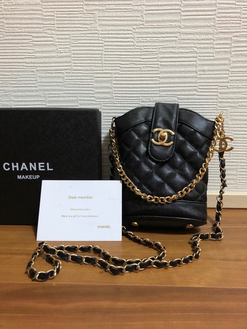 ノベルティ　ショルダーバッグ　チェーン　ブラック　2way