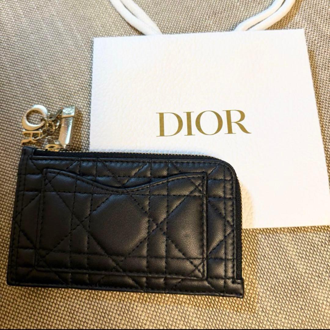 【美品】 DIOR Dior ディオール ミニウォレット ミニ財布 財布 黒