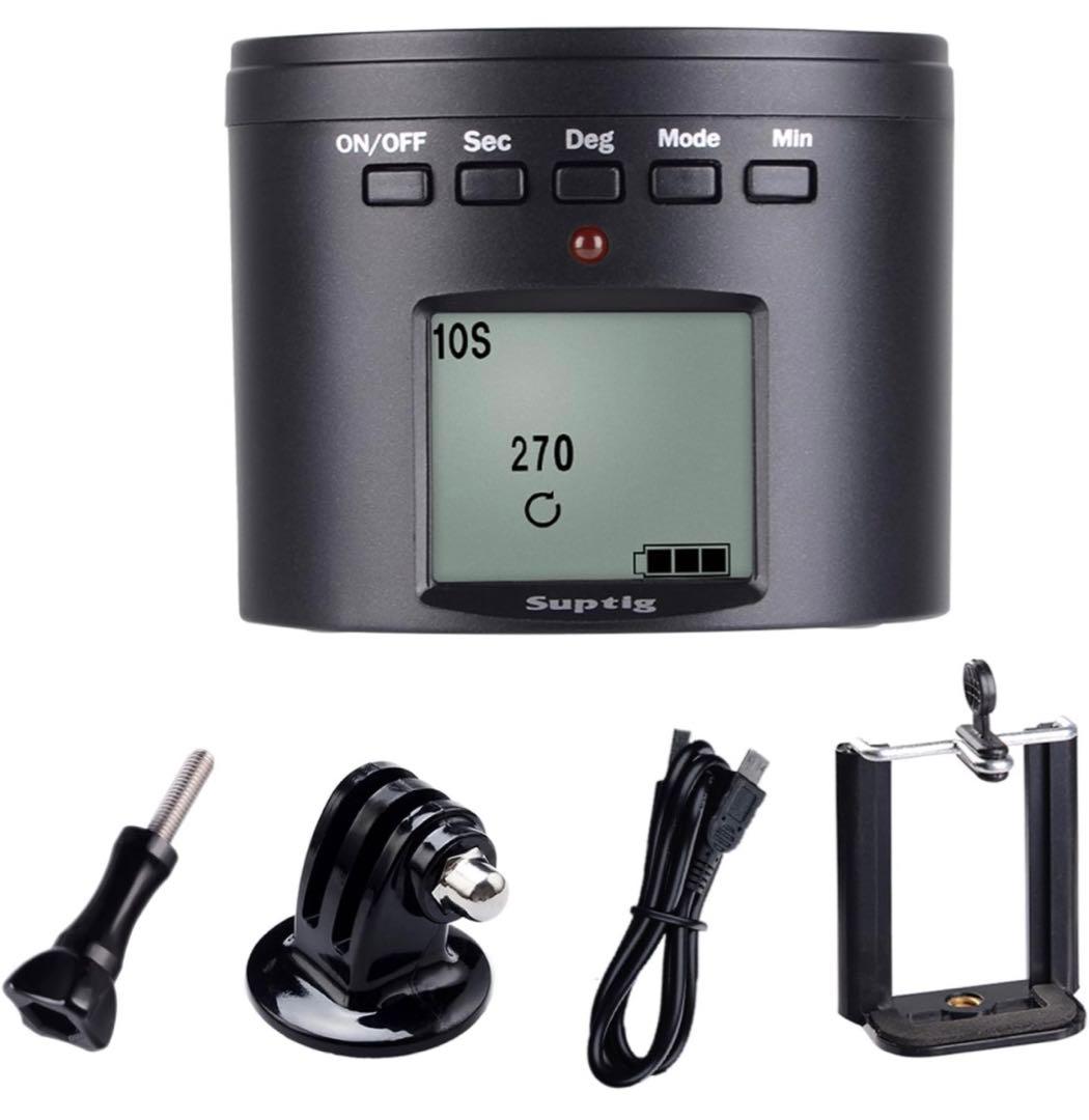 カメラ三脚マウント 電動 360度回転するヘッド Gopro