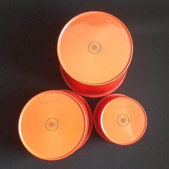 昭和レトロ タッパーウエア オレンジ色３個