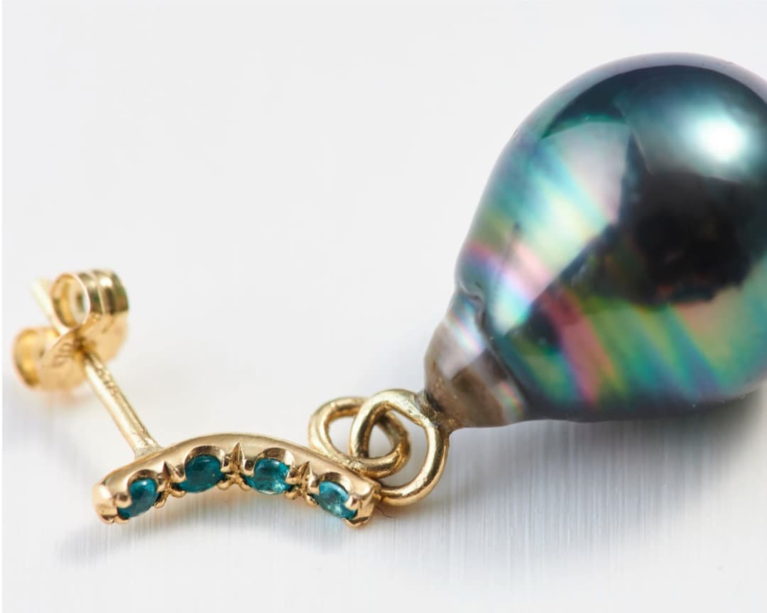 約17万円 MARIKO TSUCHIYAMA　タヒチアンパール シングルピアス