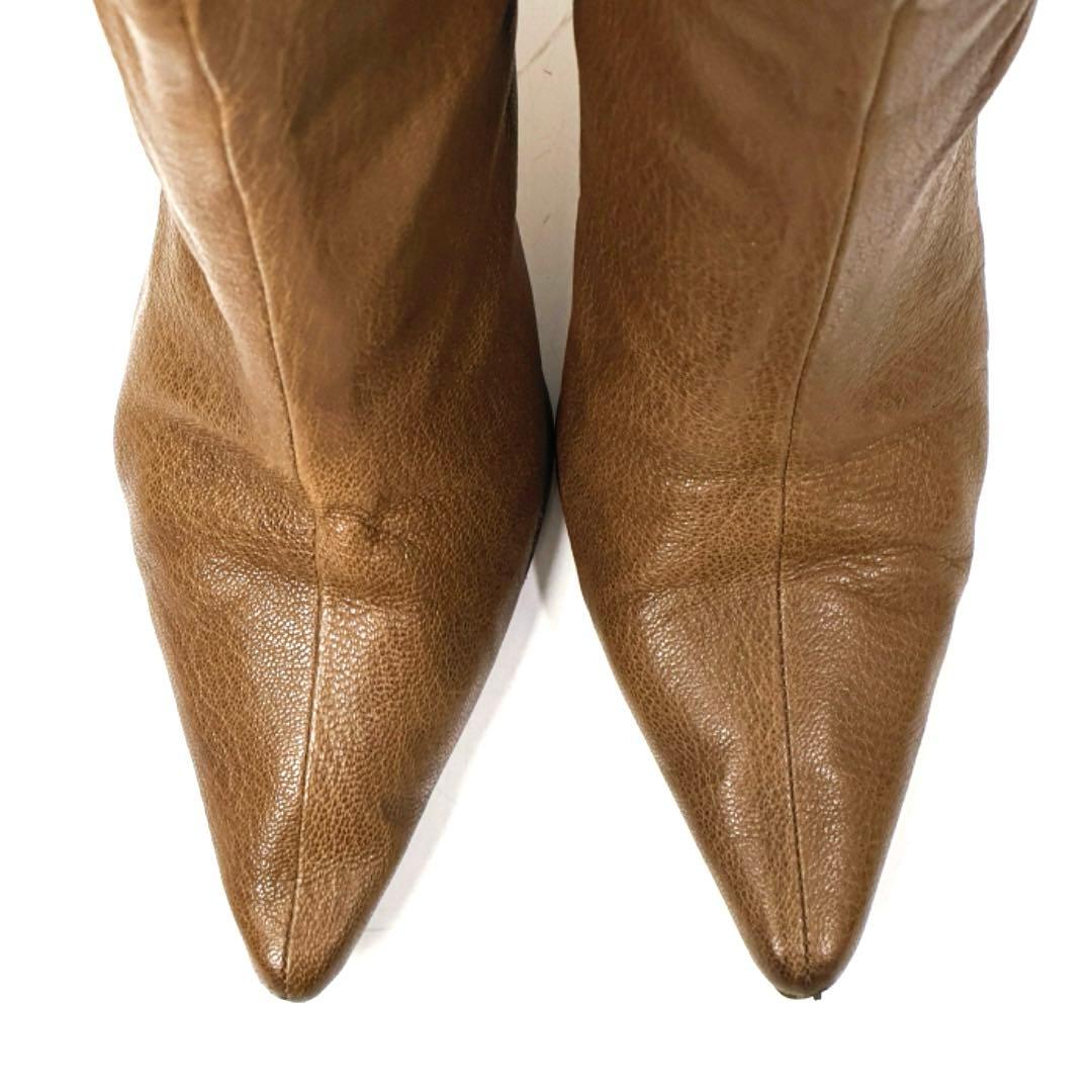 H5393-h1◾️ジミーチュウ　サイドシャーリングロングブーツ　保存袋付