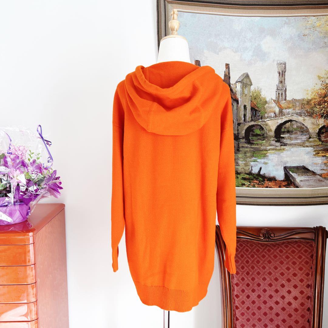 美品HERMESエルメス パーカー シェーヌダンクル　カシミヤニット　ワンピース