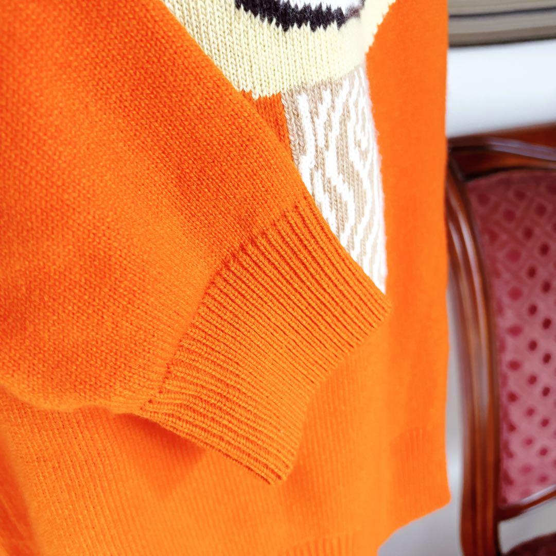 美品HERMESエルメス パーカー シェーヌダンクル　カシミヤニット　ワンピース