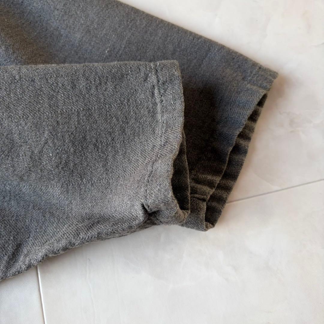 プランテーション Plantation Vネックロングワンピース グレー M