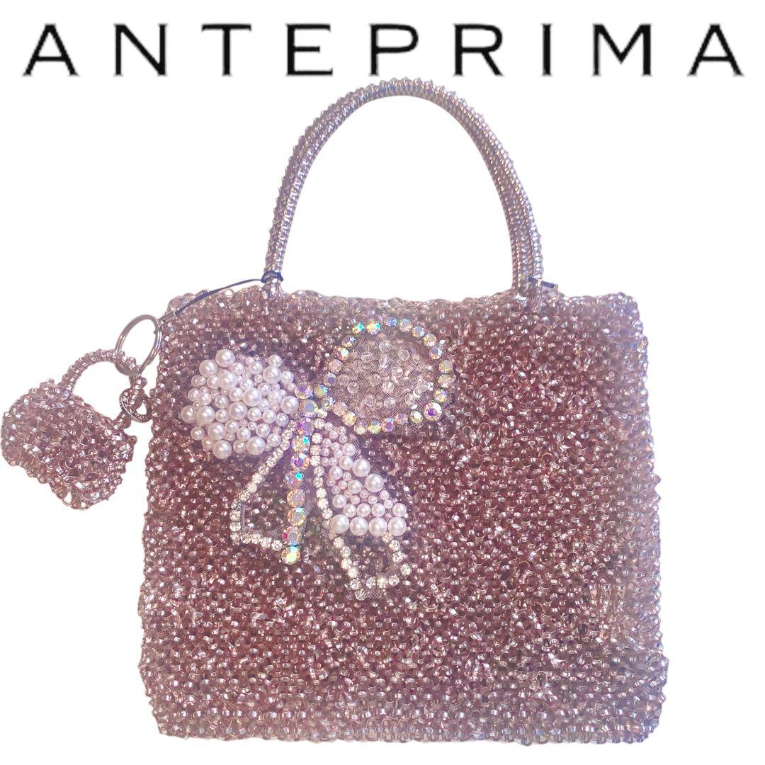 ［美品］ANTEPRIMA アンテプリマ　ワイヤーバッグ　ピンク　リボン