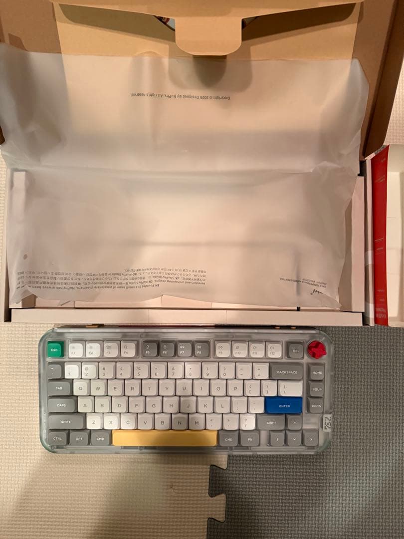 美品 NuPhy Kick75 Red nano軸 リニア