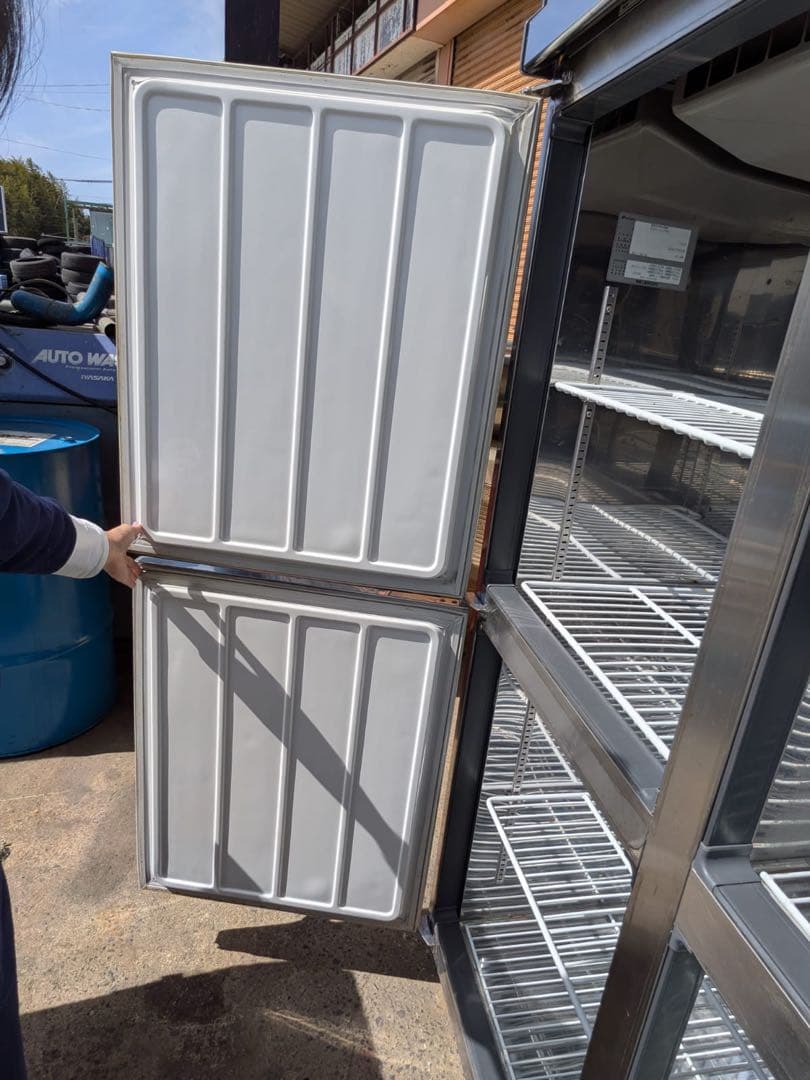 ステンレススチール 4ドア冷蔵庫／冷凍庫【動作確認済み】