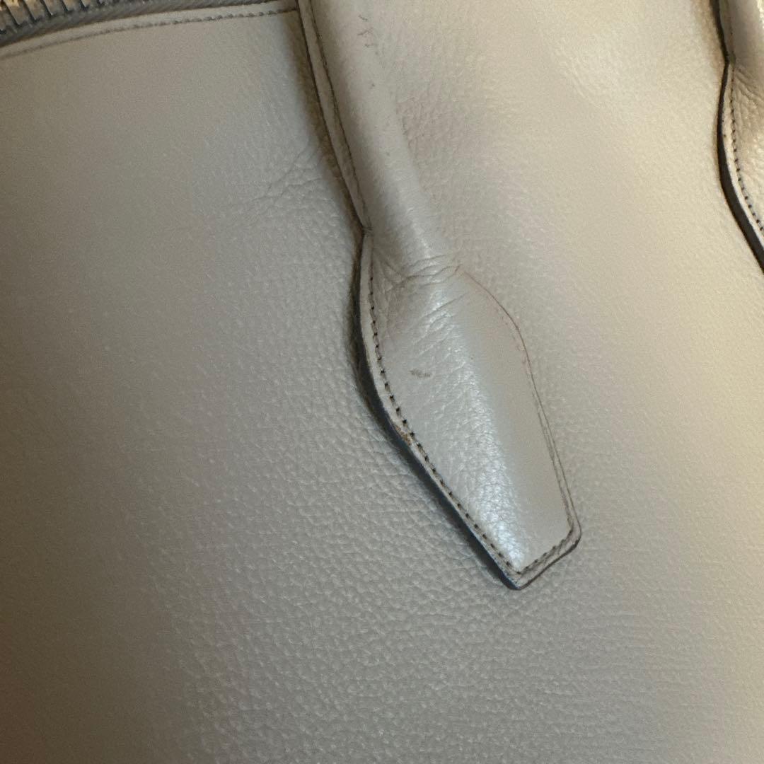 TOD'S グレーレザービジネスバッグ