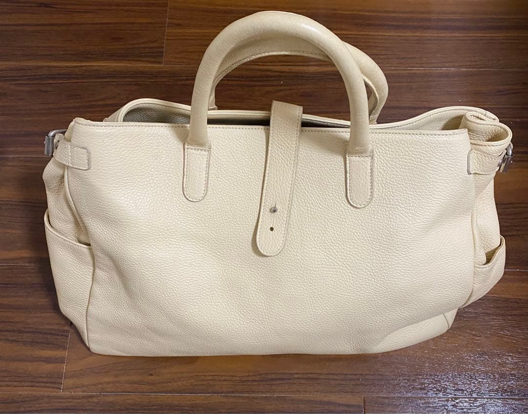 MASSIM マッシモ　カラー　クリーム　ボストンバッグ