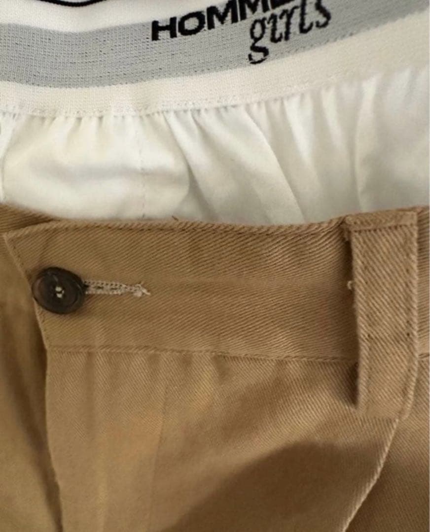 HOMMEGIRLS カーキ ボクサー トラウザーズ パンツ