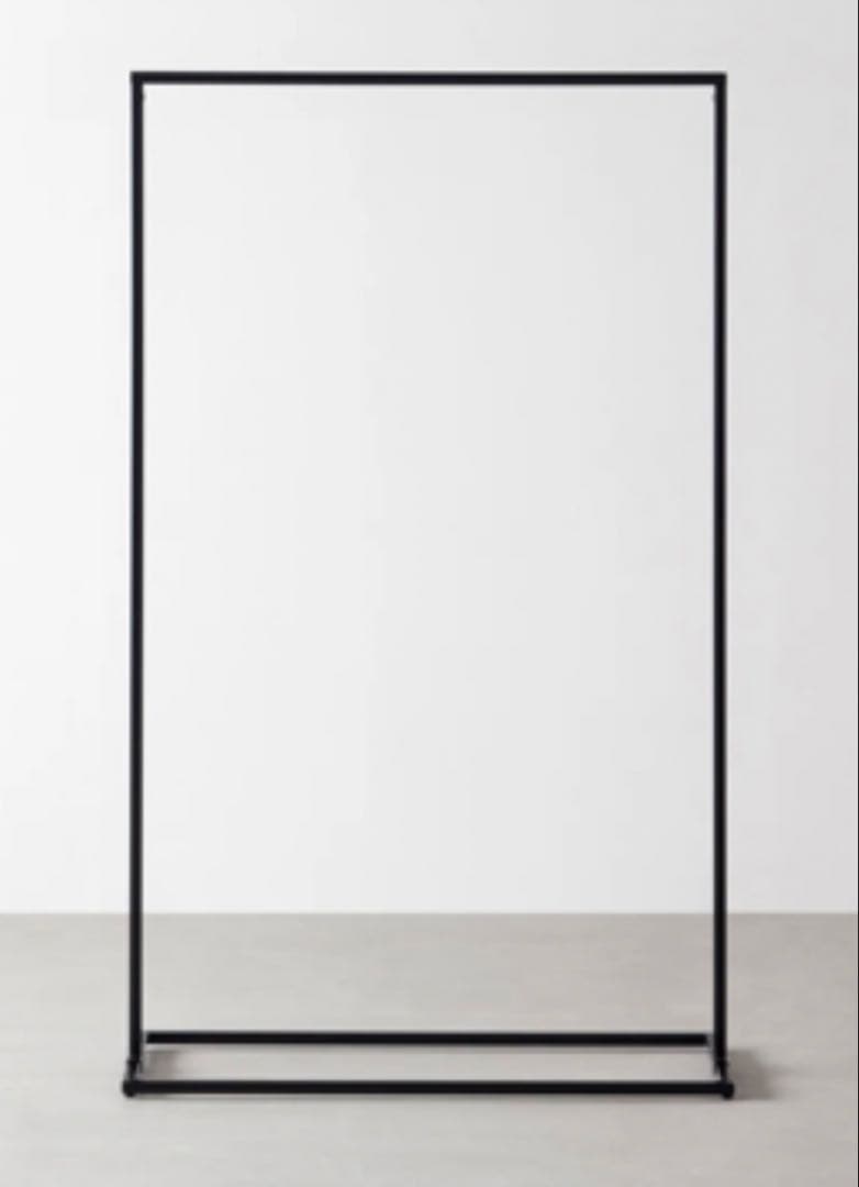 かなでもの　シンプルアイアンハンガーラック W120 ブラック