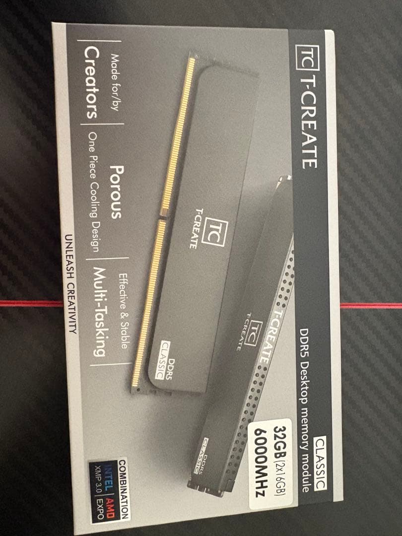 DDR5 6000MHz 32GB(16GB×2) メモリ 未使用（開封のみ）