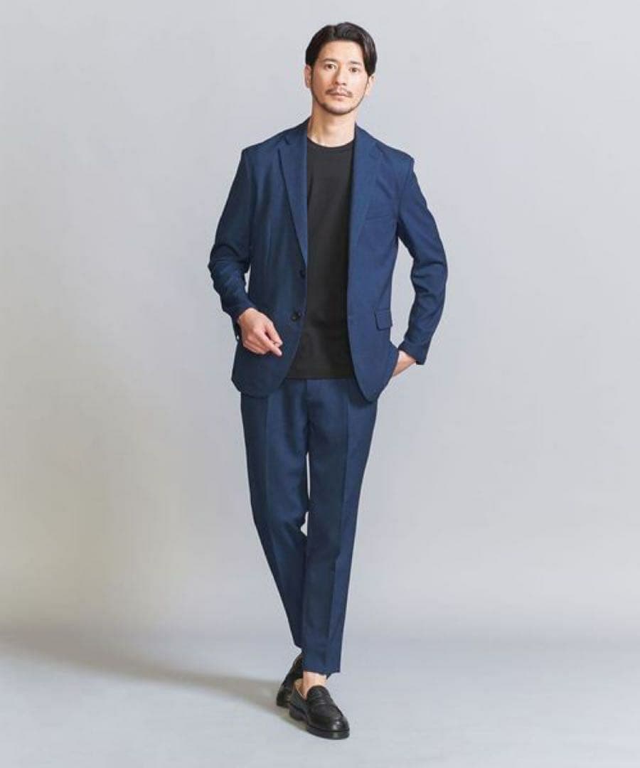 美品✨ BEAUTY&YOUTH LANATECセットアップ ロイヤルブルー S