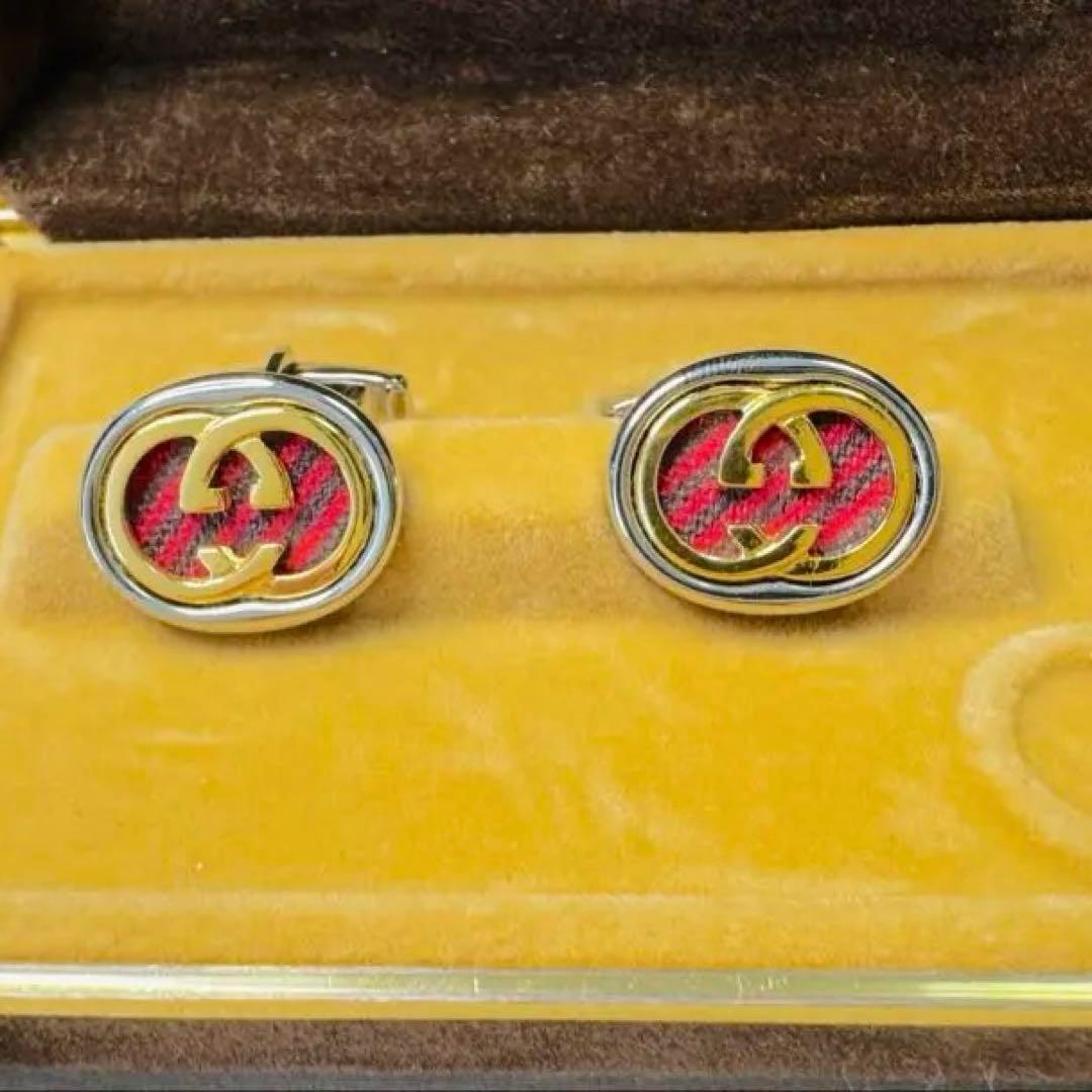 【希少】【超美品】GUCCI カフス&タイピンセット　アンティーク