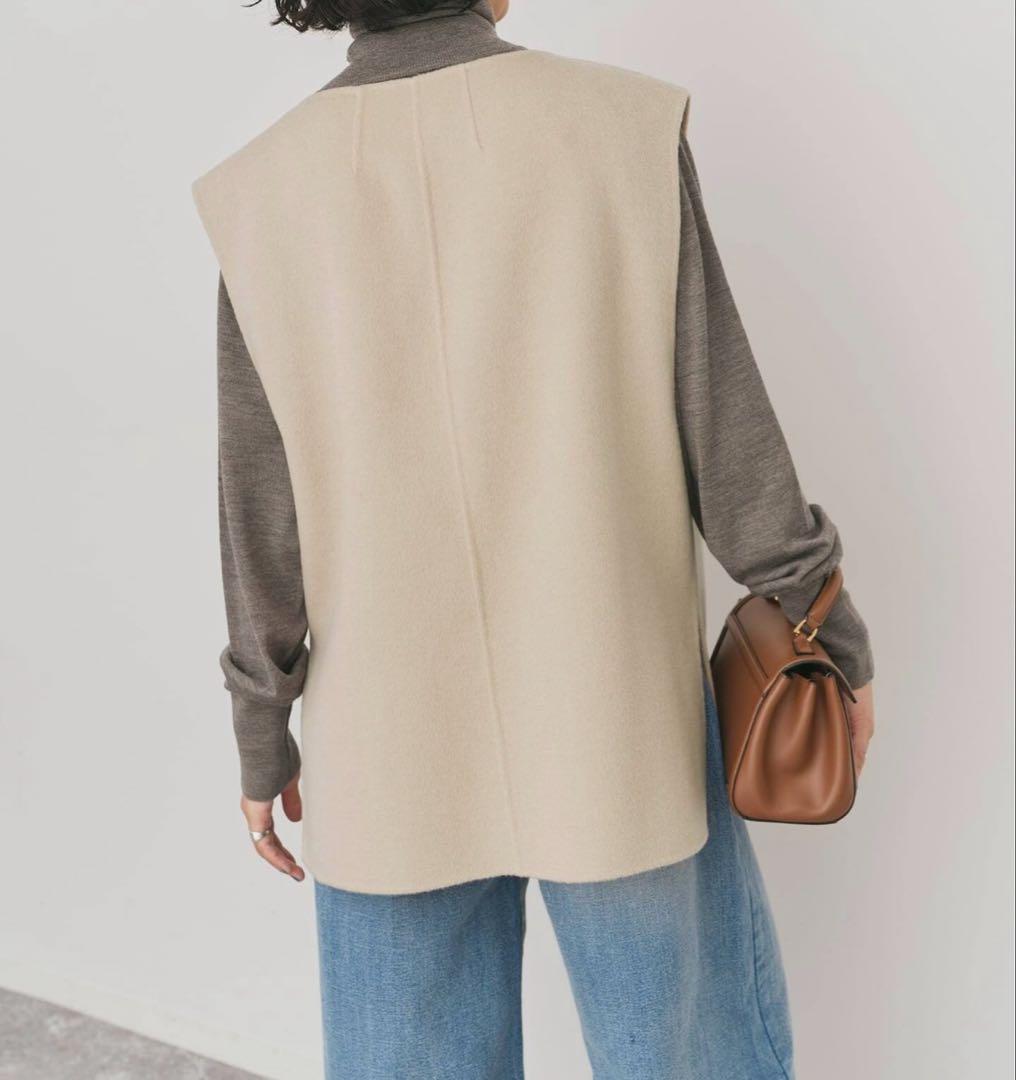 美品★Spick &spanダブルフェイスVネックベスト