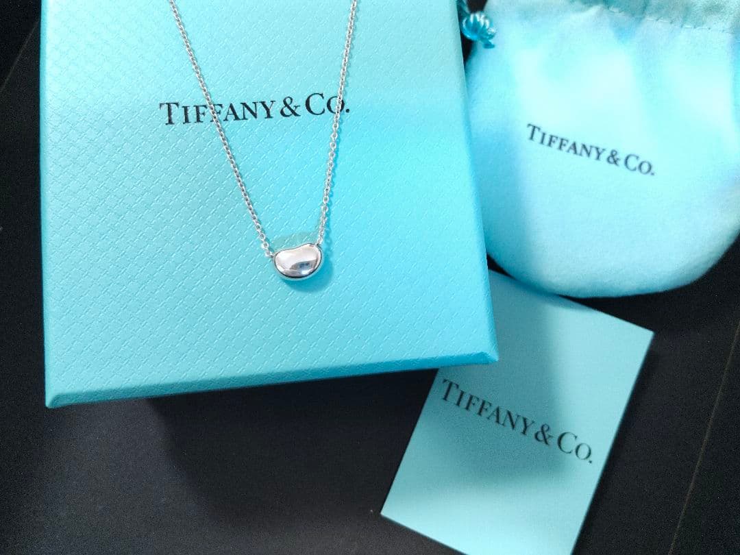 【極美品】ティファニー　ビーンデザインペンダント　ネックレス　シルバー925