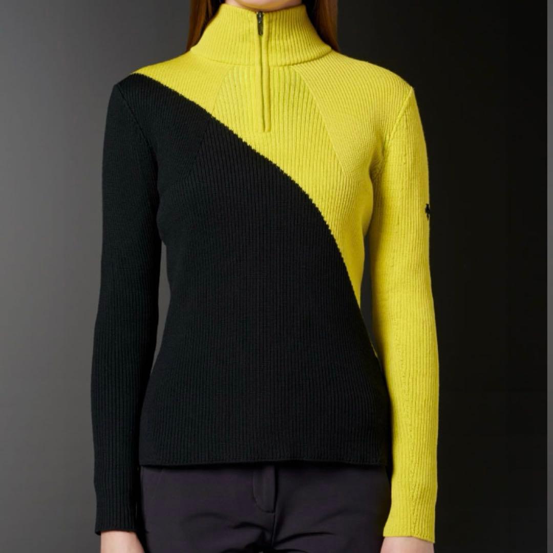 デサント カッティングデザイン ジップスタンド セーター