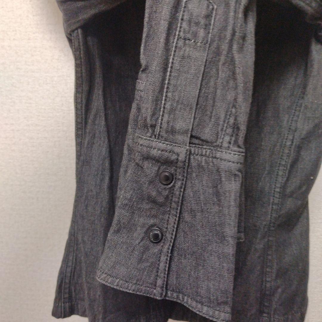 【匿名配送】GUCCI　グッチ　デニムジャケット　フレア袖　ダークグレー　38