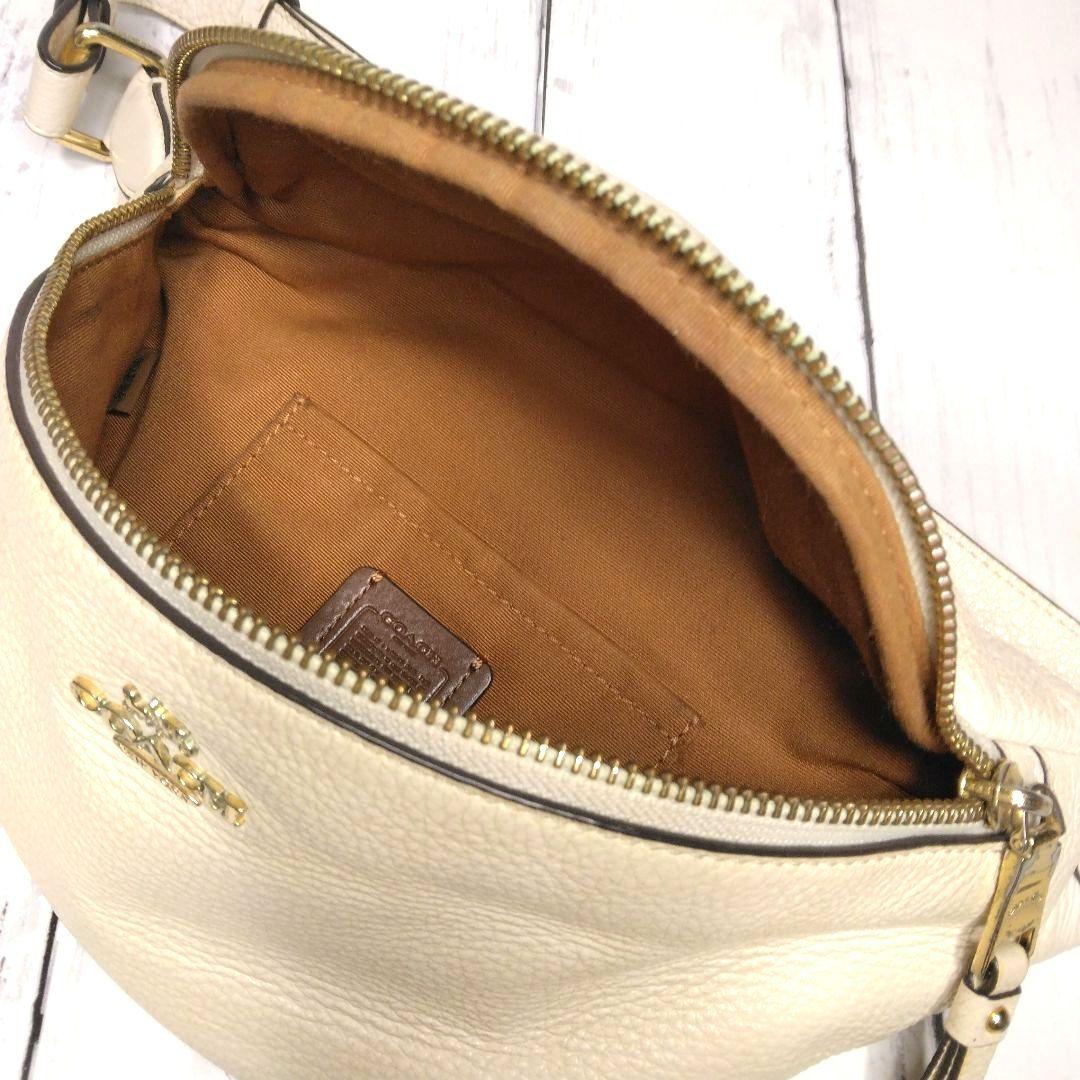 COACH　ウエストポーチ　シボ革　ロゴ　オールレザー　M1980-F48738