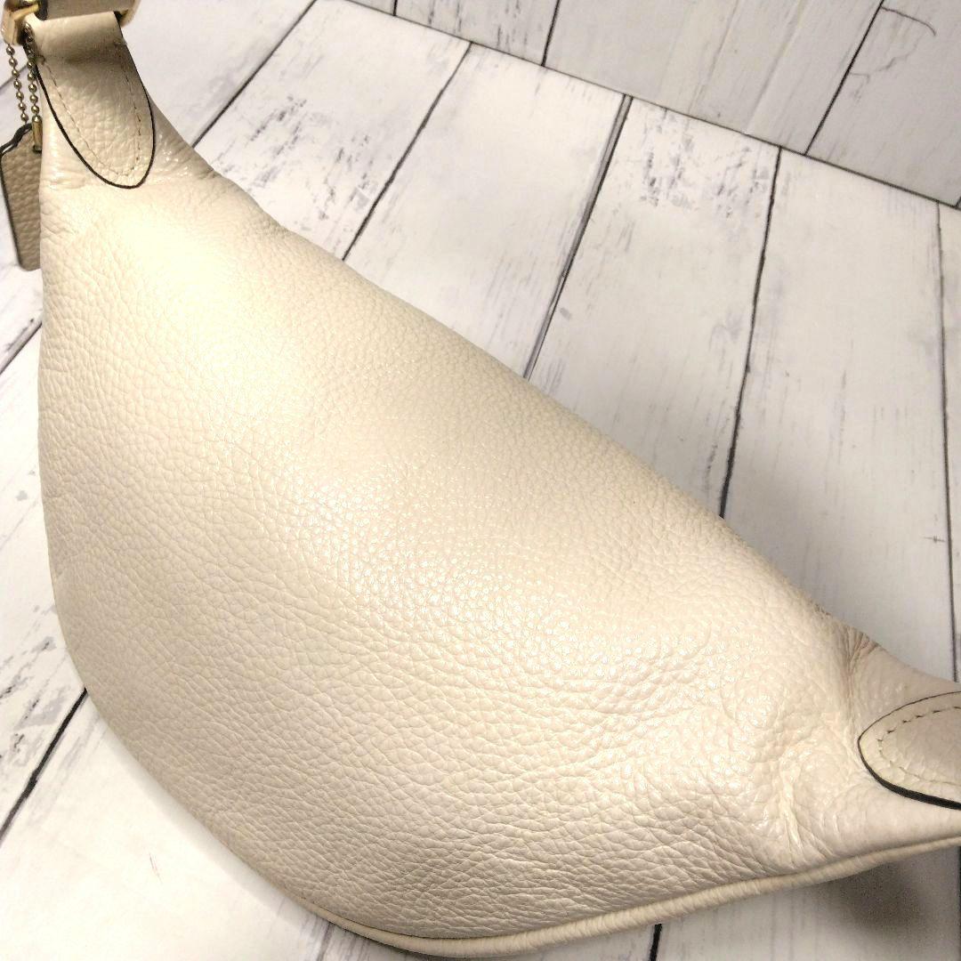 COACH　ウエストポーチ　シボ革　ロゴ　オールレザー　M1980-F48738