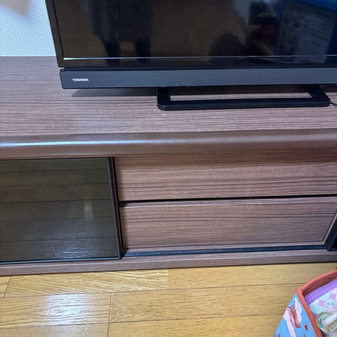 【残り2週間で粗大ゴミ】テレビ台　ローボード　ブラウン木製　幅150cm