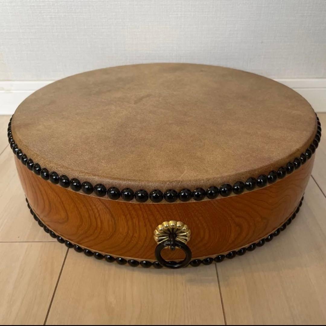 和太鼓 平太鼓 33cm 1尺1寸　和楽器 上鳴 日本製　くりぬき　本革