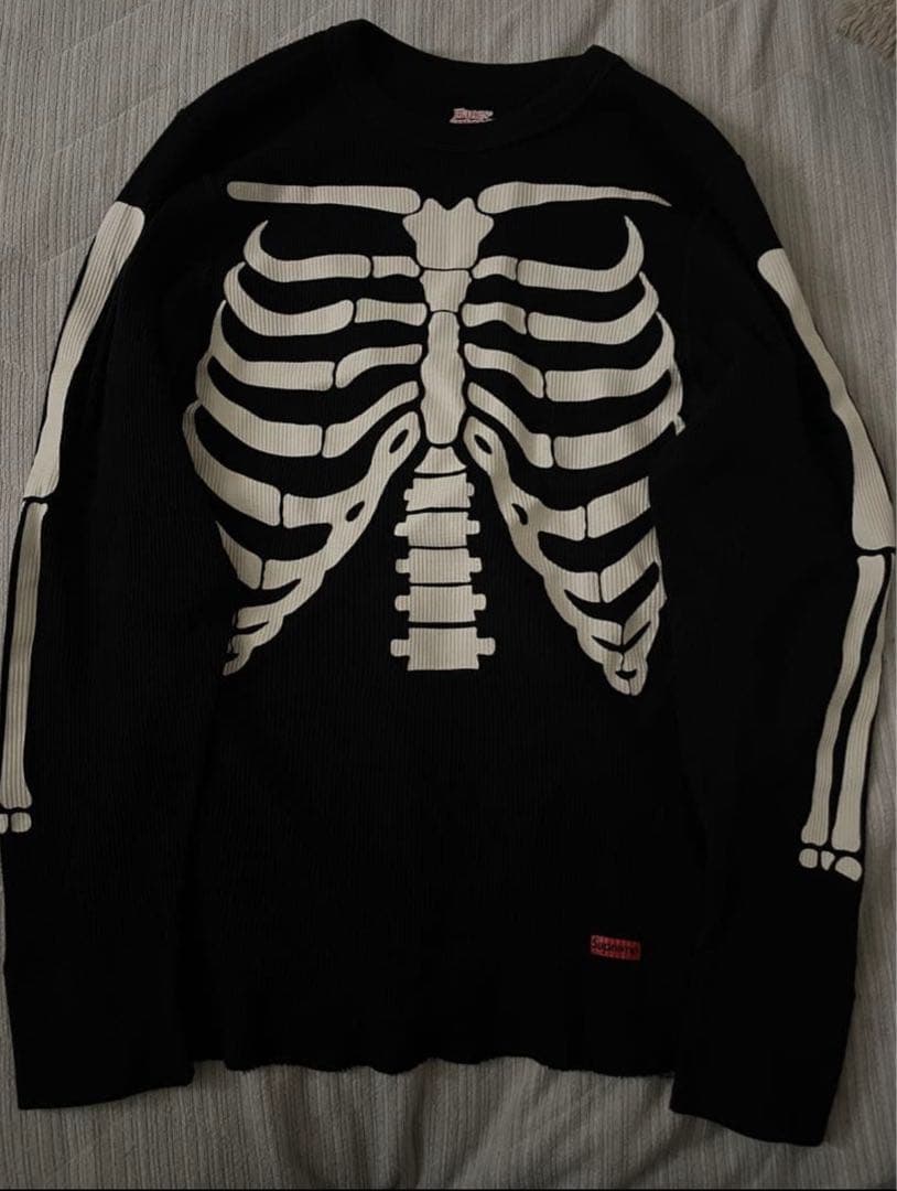 Hanes Supreme スケルトン長袖Tシャツ