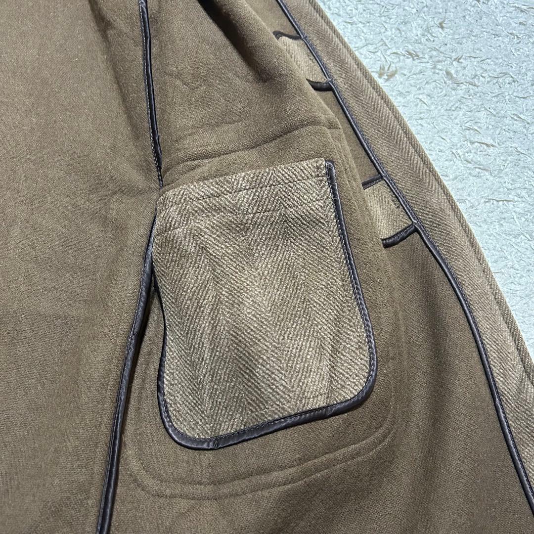 グローバーオール キングストン ヘリンボーン ダッフルコート 茶系 XL相当