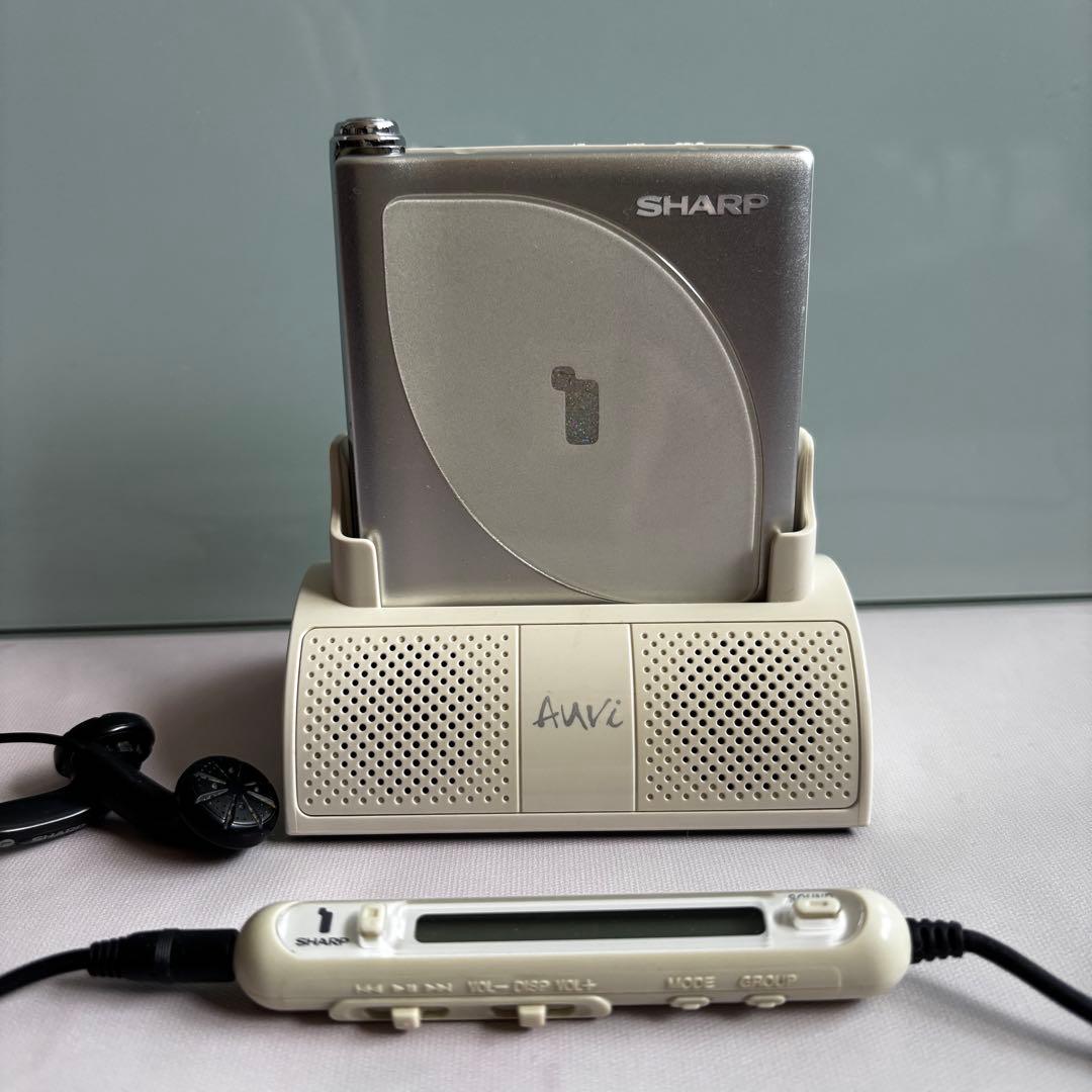 SHARP ポータブルMDプレーヤーMD-ST60-S 1bitデジタルアンプ