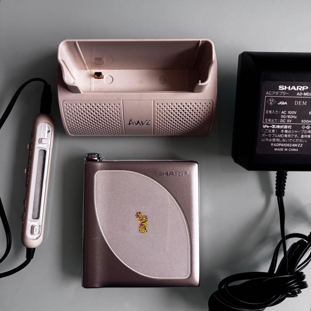 SHARP ポータブルMDプレーヤーMD-ST60-S 1bitデジタルアンプ