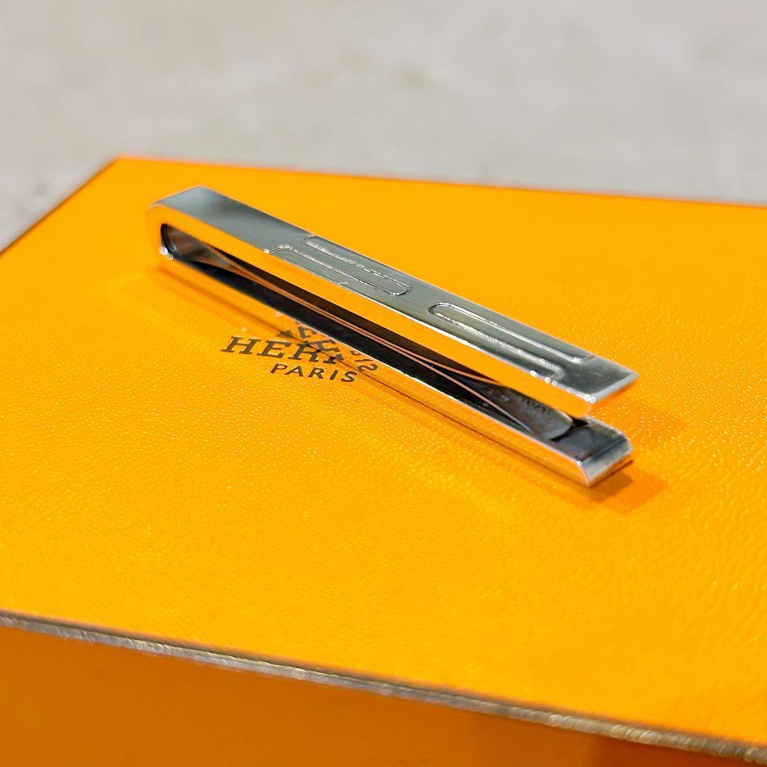 【超希少】HERMES Hデザイン ネクタイピン タイバー silver925