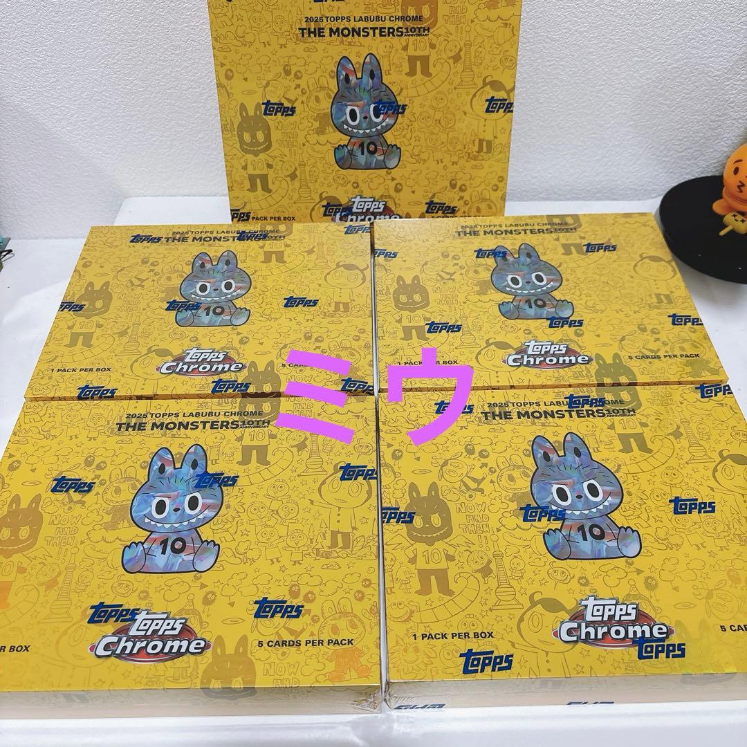その他 2025 Topps Chrome Labubu 5 box