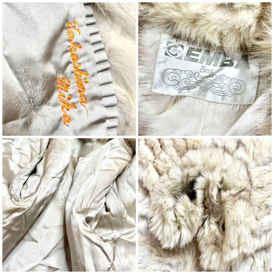 【美品/着丈80cm】エンバ ブルーフォックス リアルファーコート 本毛皮 狐