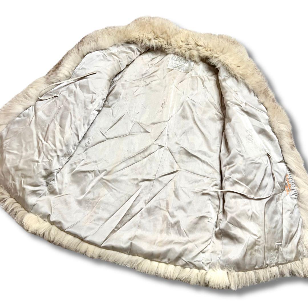 【美品/着丈80cm】エンバ ブルーフォックス リアルファーコート 本毛皮 狐