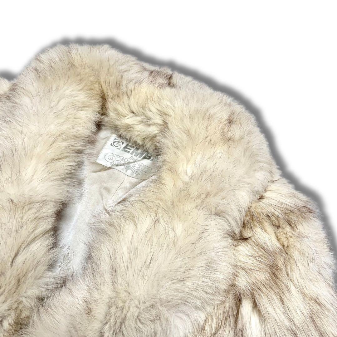 【美品/着丈80cm】エンバ ブルーフォックス リアルファーコート 本毛皮 狐