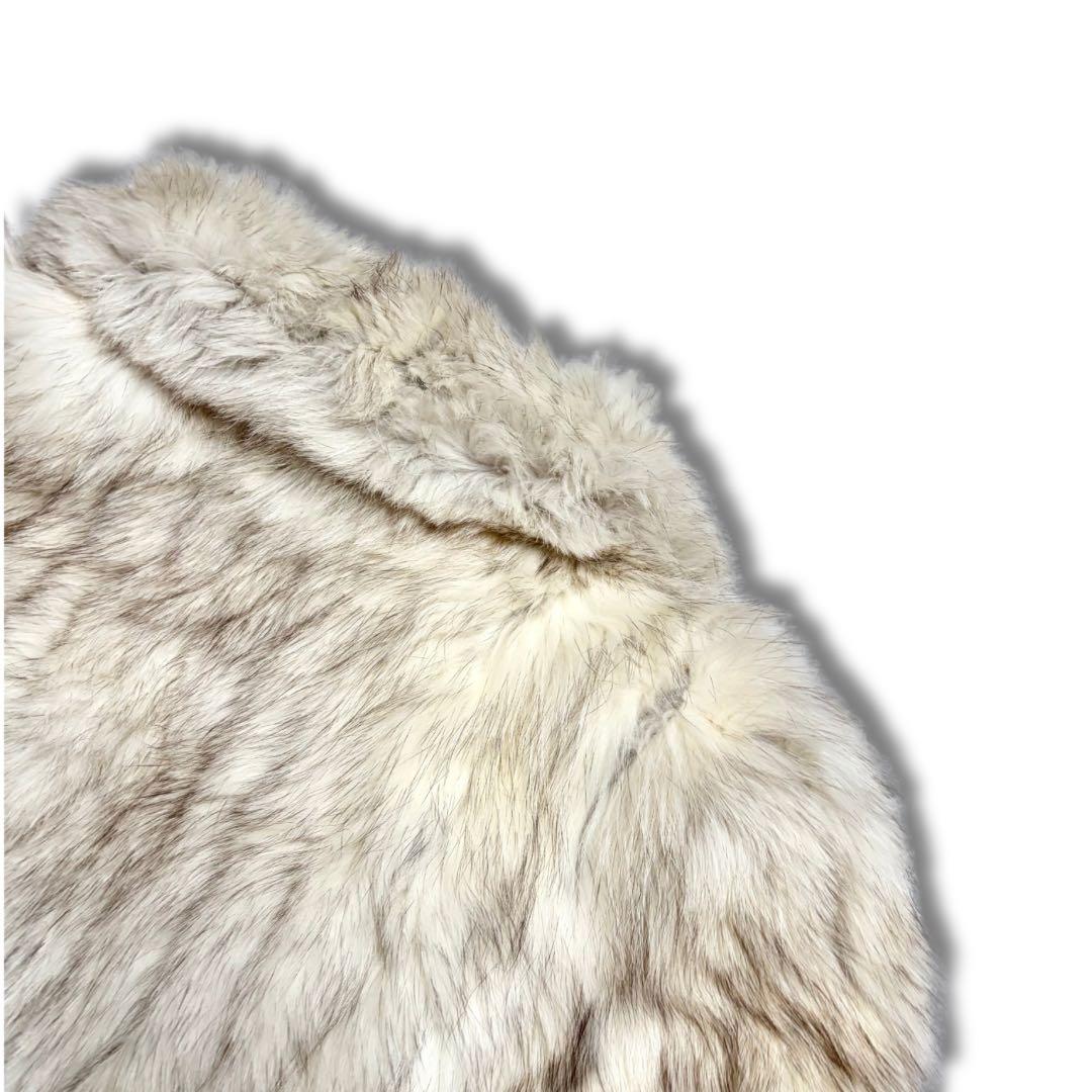 【美品/着丈80cm】エンバ ブルーフォックス リアルファーコート 本毛皮 狐