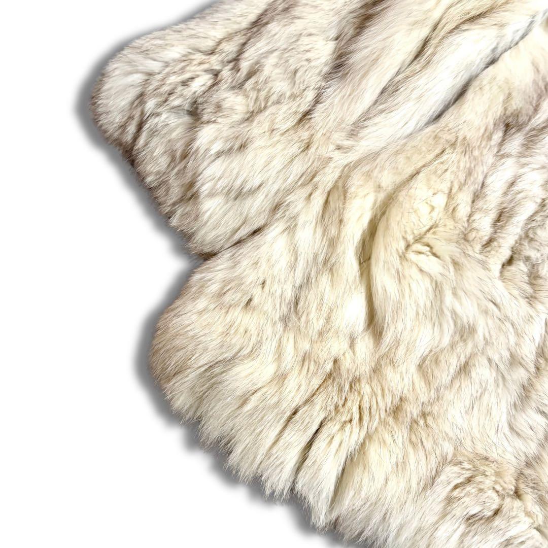 【美品/着丈80cm】エンバ ブルーフォックス リアルファーコート 本毛皮 狐