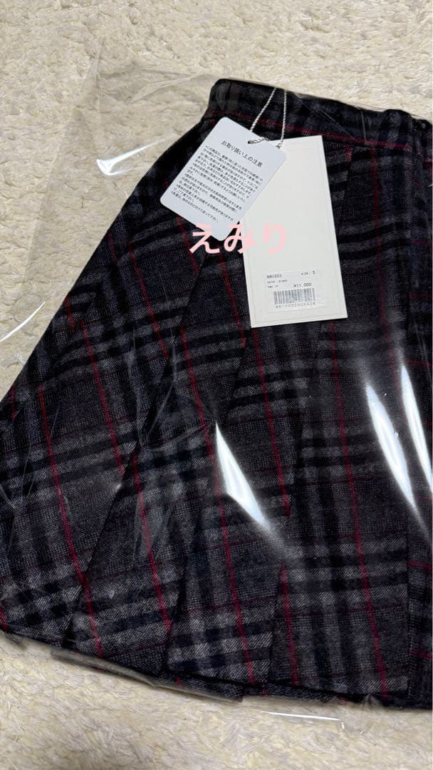 完売品！Monica check pleats mini skirt