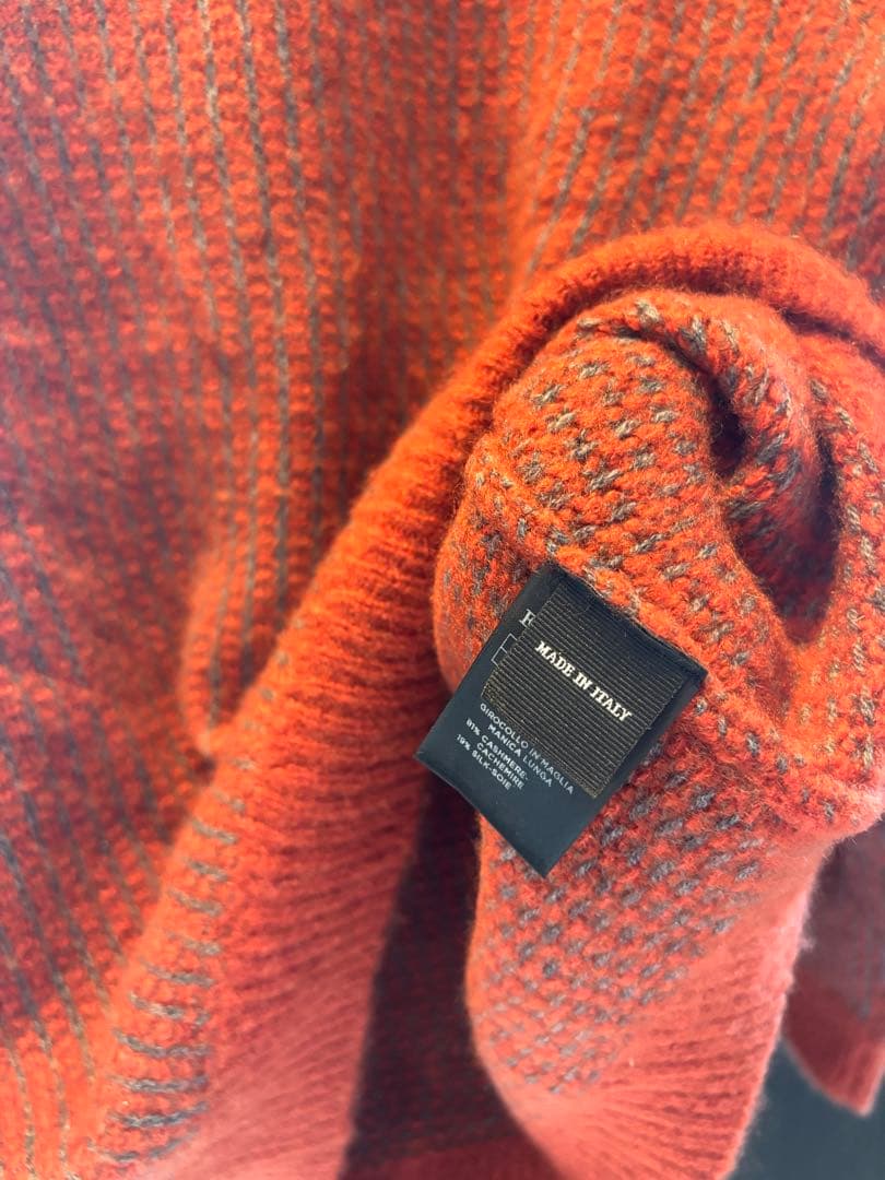Ermenegildo Zegna ニット セーター カシミヤシルク混 オレンジ