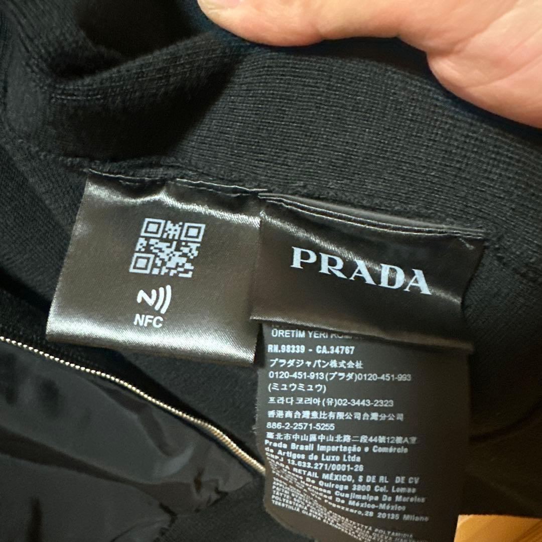 Y*I様 プラダ ジップアップナイロンウール　ニットジャケット