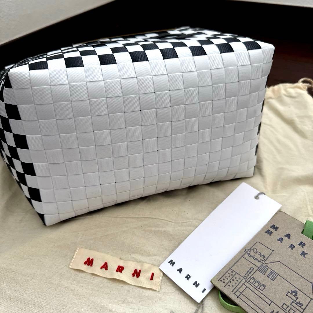 MARNIマルニマーケットかごバッグ モノトーン