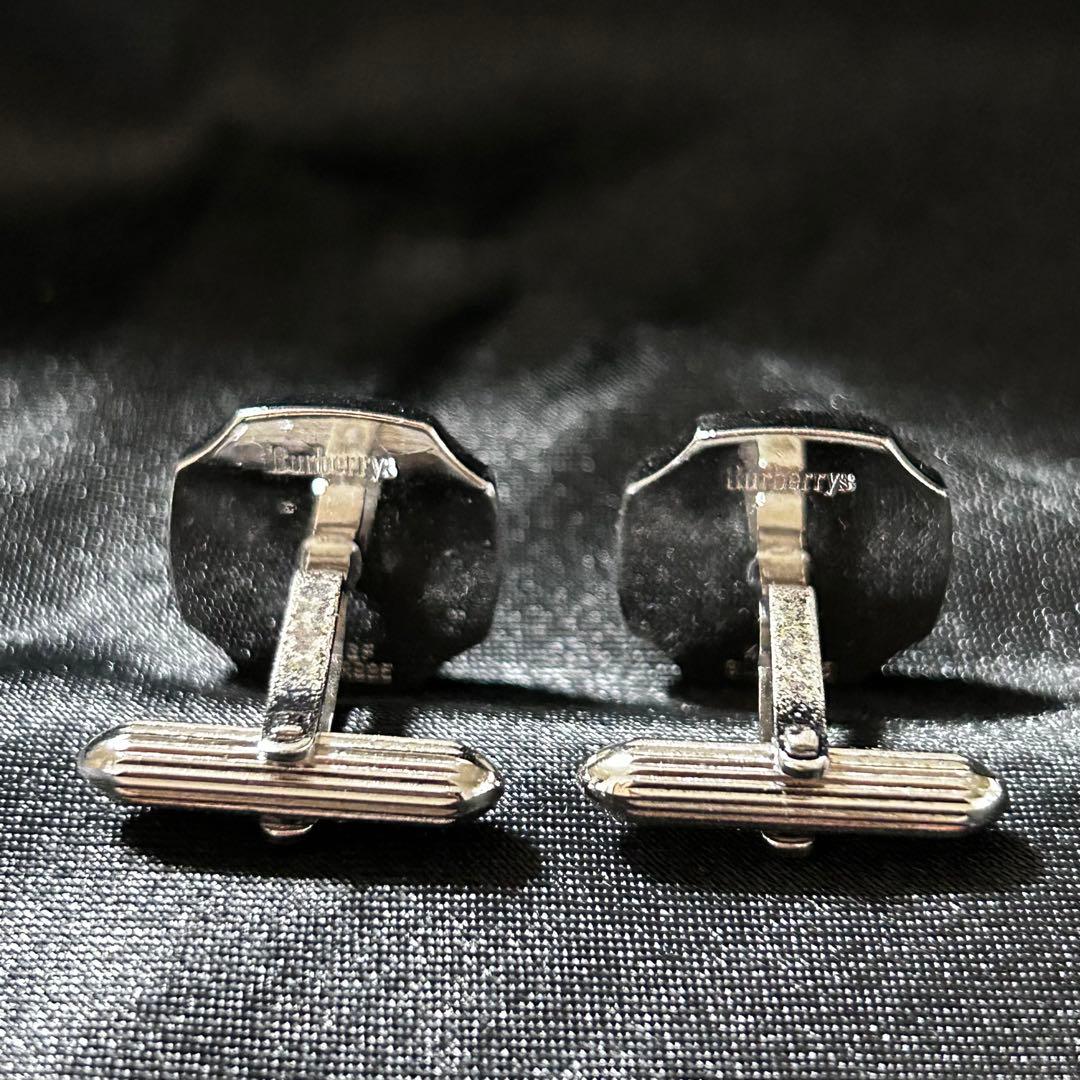 【3点セット】バーバリー タイピン カフス カフリンクス 箱付き シルバー ロゴ