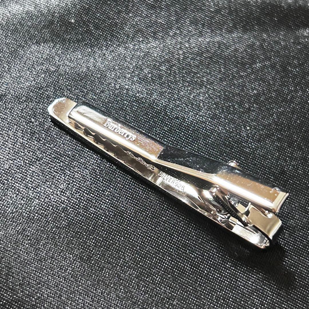 【3点セット】バーバリー タイピン カフス カフリンクス 箱付き シルバー ロゴ