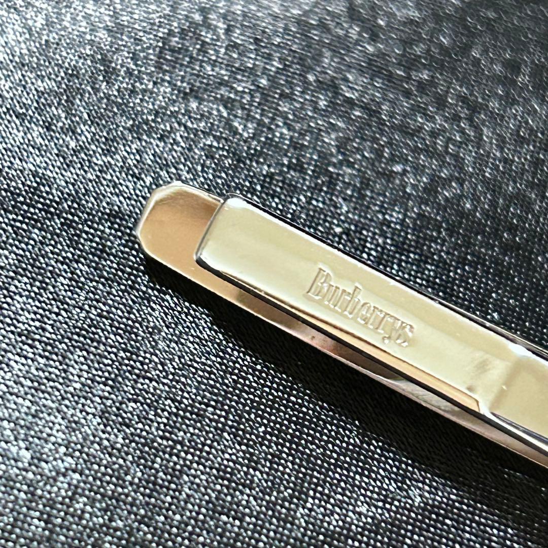 【3点セット】バーバリー タイピン カフス カフリンクス 箱付き シルバー ロゴ