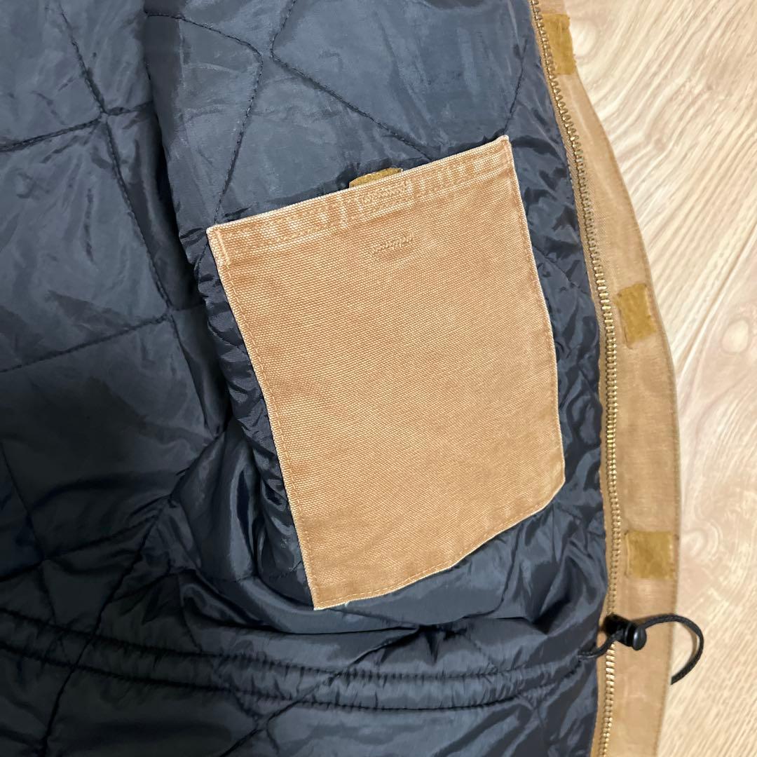 【Carhartt】カーハート古着 ベージュ　トラディショナルコート　ボロ