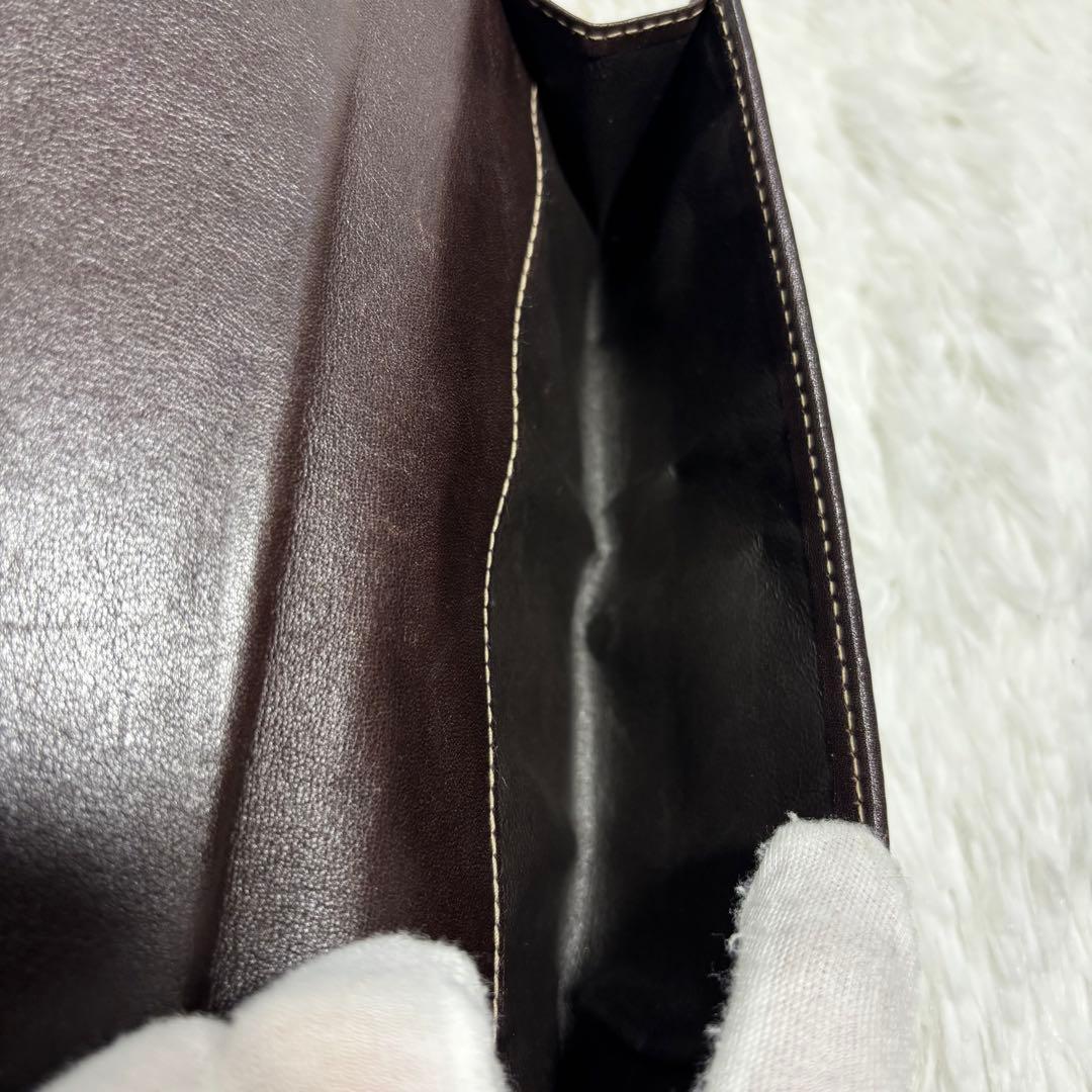 ✨美品✨ グッチ 長財布 GGキャンバス インターロッキング 二つ折り ブラウン