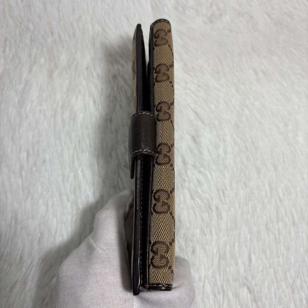 ✨美品✨ グッチ 長財布 GGキャンバス インターロッキング 二つ折り ブラウン