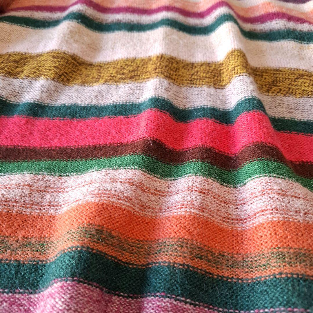 PS Paul Smith ペインテッドストライプ ニットワンピース モヘア混